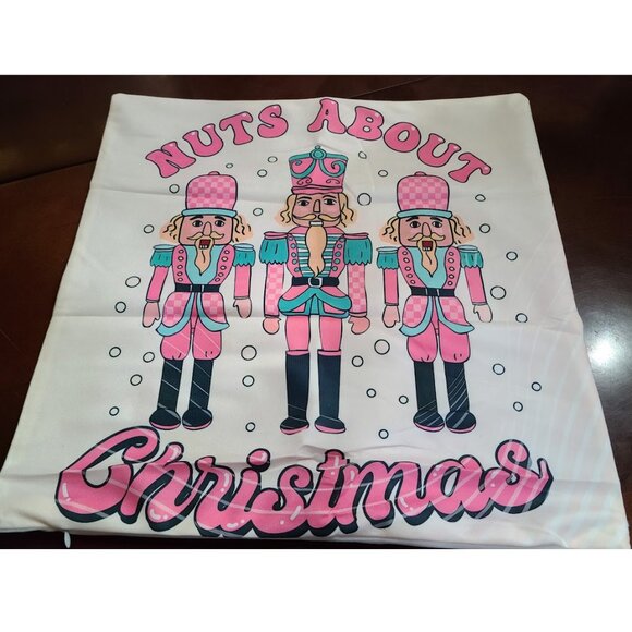 Nutcracker Christmas Pillow Cover Soft Accent Decorative Case Xmas Holiday Decor - Picture 2 of 6